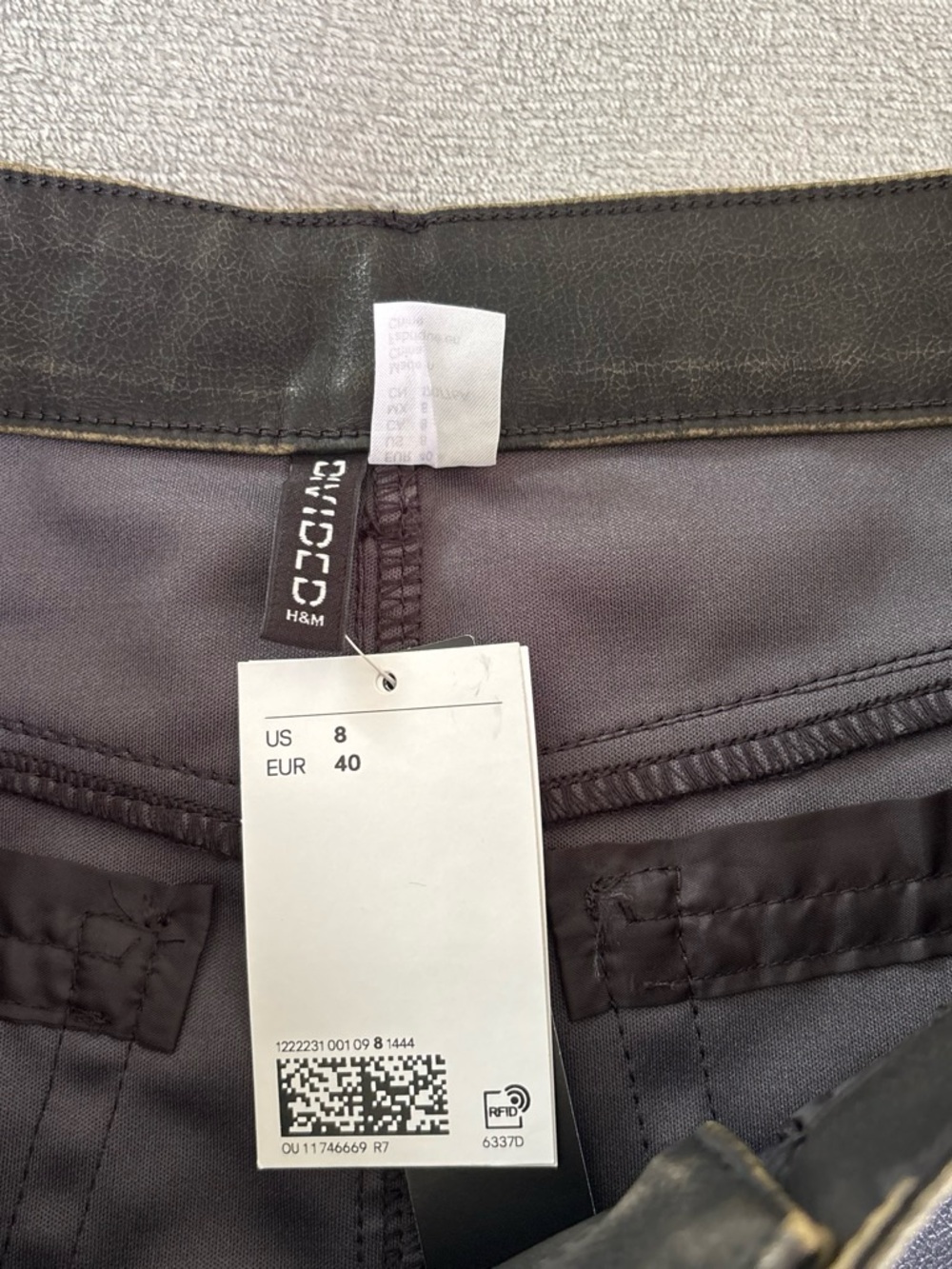 H&M Coated Midi Skirt with Front Trim - Picture 2 of 4